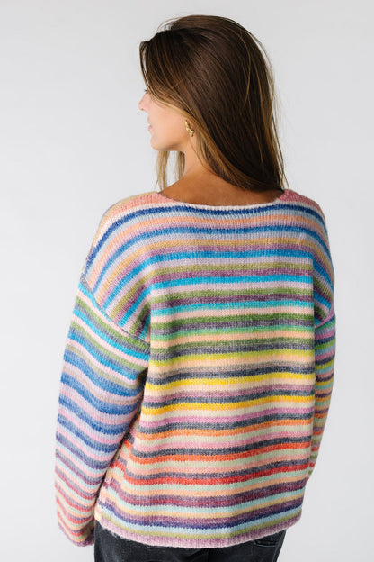 Dream On Striped Pullover Sweater