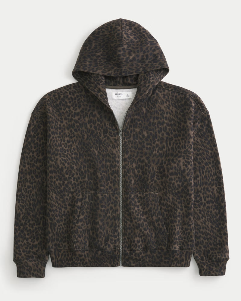 Unisex Boxy Leopard Hoodie & Pant Set