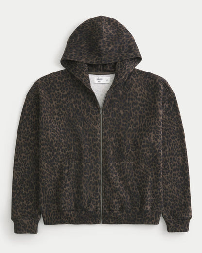 Unisex Boxy Leopard Hoodie & Pant Set
